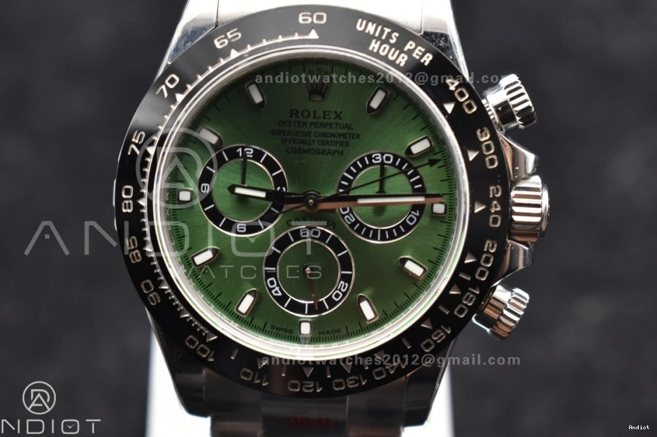 SA4130 IPK Green and Case Ceramic Bracelet Best 904L Bezel SS Daytona 1:1 Edition Black Dial 1207